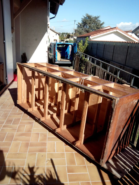 l'établi sur la terrasse